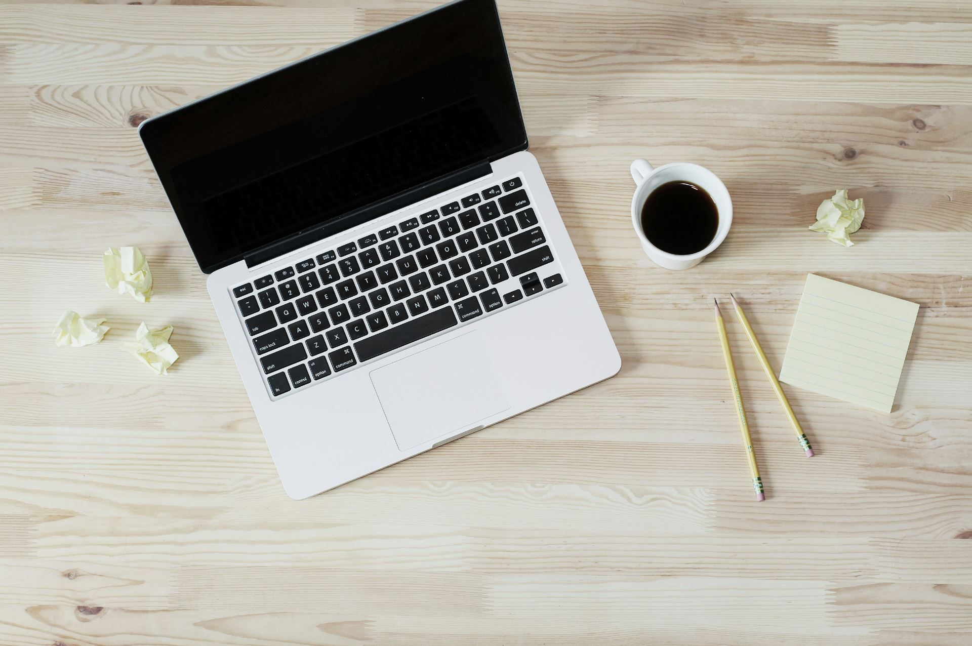 laptop and cup of coffee